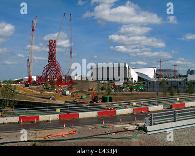 ArcelorMittal Orbit, Anish Kapoor's sculpture, under construction on the London 2012 Olympics site, Stratford, London, England