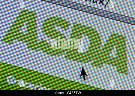Close up of the Asda logo as seen on its website. (Editorial use only: print, TV, e-book and editorial website). Stock Photo