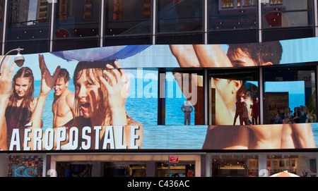 advertisement for Aeropostale clothing store, Times Square, Manhattan, New York City Stock Photo