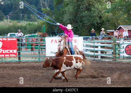 Rodeo at Benton County Fair, Corvallis,  Oregon, USA 2009 Stock Photo