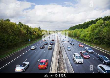 Busy British Motorway Stock Photo