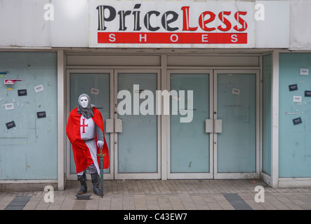 Closed down shoe store, Belfast. Stock Photo