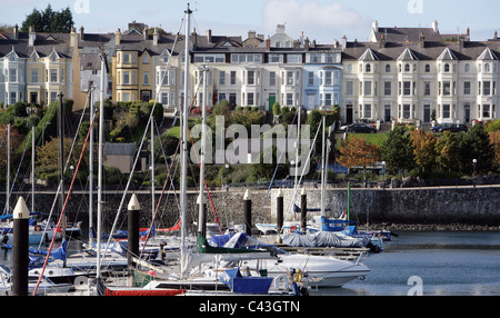 Bangor Marina is the largest marina in Northern Ireland and is situated on the southern shores of Belfast Lough close to the Iri Stock Photo