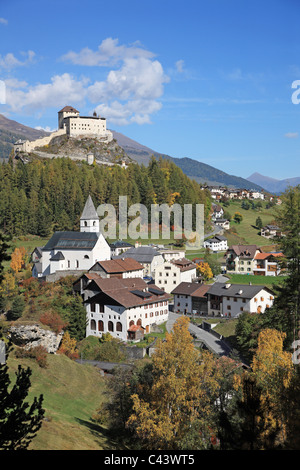 Travel, Nature, Geography, Europe, Switzerland, Graubunden, Grisons, Engadin, Tarasp, Swiss Alps, Castle, Village, House, Tranq