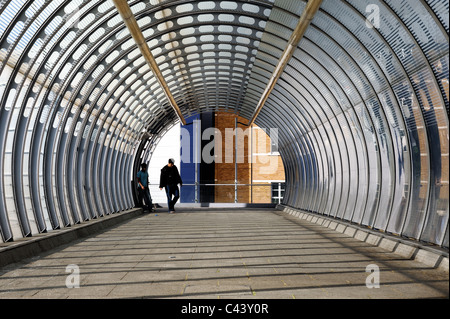 Poplar tube station overpass in the summer sunshine Stock Photo