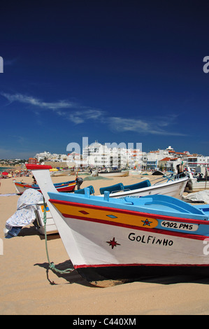 Beach resort view, Armação de Pêra, Silves Municipality, Algarve Region, Portugal Stock Photo