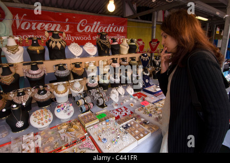 Ethnic jewelry on sale in Manchester UK Stock Photo