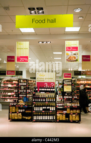 Marks and Spencer food hall in the Truro M&S store, Truro Cornwall UK Stock Photo