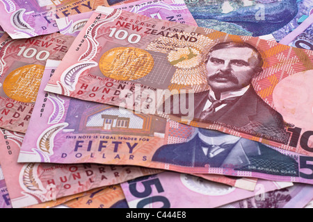 Dollar notes in New Zealand currency Stock Photo