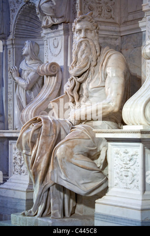 Michelangelo's Moses inside San Pietro in Vincoli Church, Rome, Italy Stock Photo
