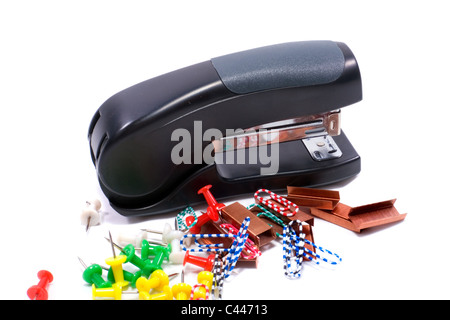 stationery isolated on white background Stock Photo