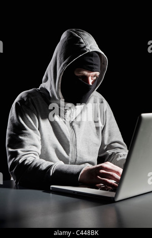 A computer hacker Stock Photo