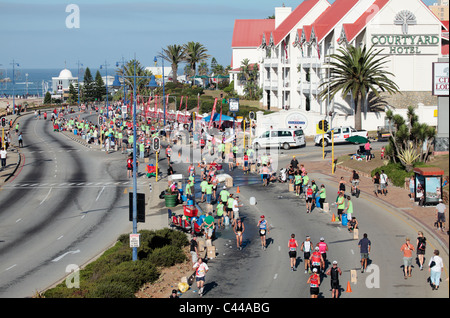 Competitors in the Iron Man Triathlon Competition, Summerstrand, Port Elizabeth, Eastern Cape, South Africa Stock Photo