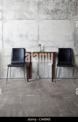 Two chairs and a table Stock Photo