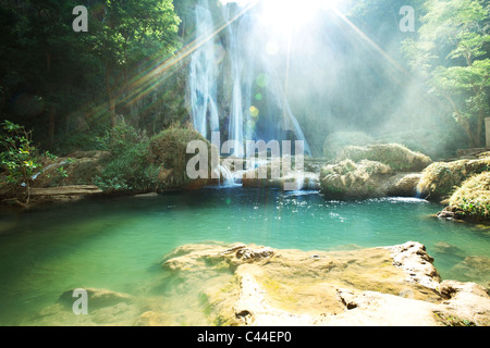 waterfall in Myanmar Stock Photo
