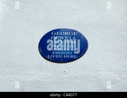 George Orwell blue plaque on house in Portobello Road, London Stock Photo