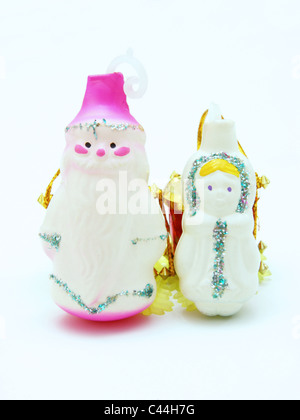 Russian Christmas characters Father Frost (Ded Moroz) and Snow Maiden (Snegurochka) Stock Photo