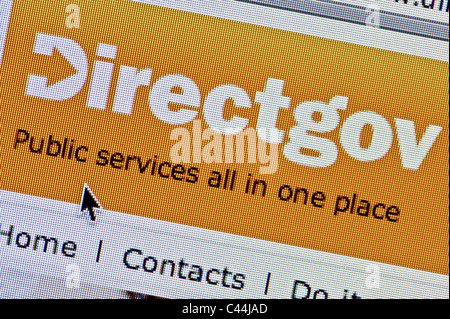 Close up of the Directgov logo as seen on its website. (Editorial use only: print, TV, e-book and editorial website). Stock Photo