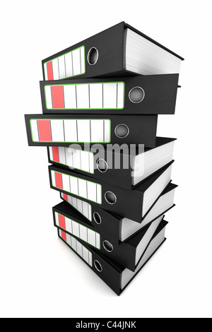 Stacked ring binders Stock Photo