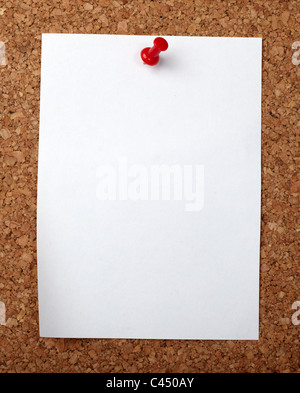 note papers on a cork board Stock Photo
