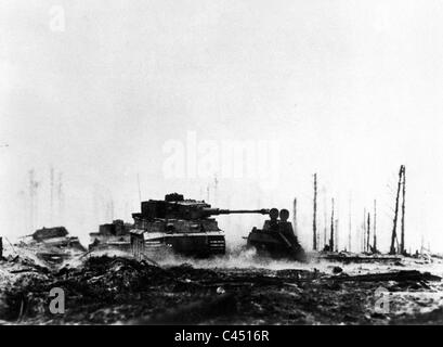 German 'Tiger' tank during the battle of Kursk, 1943 Stock Photo