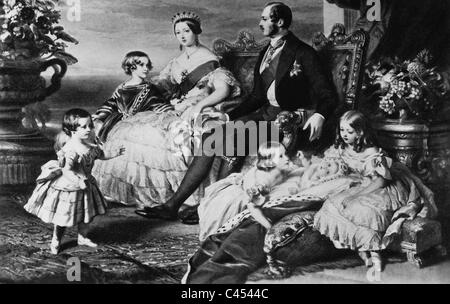 Queen Victoria of Great Britain with her family, 1850 Stock Photo