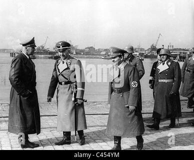 Frick, Himmler, Koch in the port of Memel Stock Photo