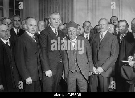 Clemenceau, Pershing and Staford, 1927 Stock Photo