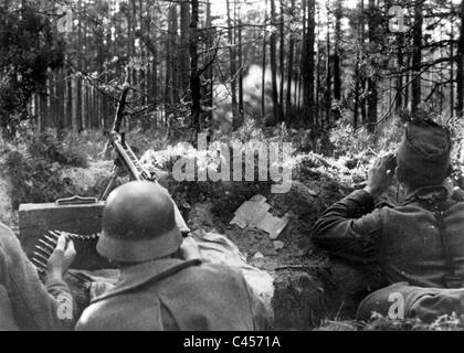 German soldiers during fighting on the Eastern Front, 1944 Stock Photo