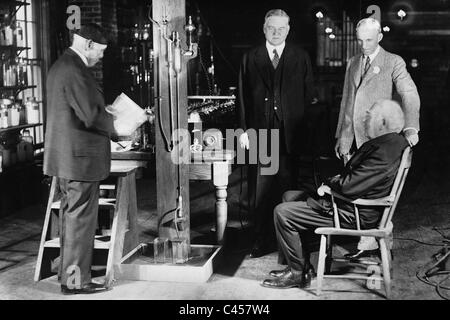 Thomas Alva Edison, Henry Ford and Herbert C. Hoover, 1929 Stock Photo