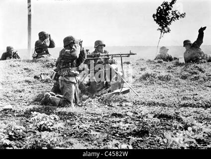 Soldiers Of The Waffen Ss During Combat In Hungary, 1945 Stock Photo 