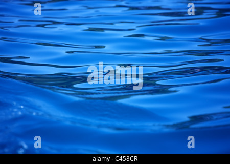 Cool Blue Water Background Or texture. Ideal For Sea Ocean River Lakes or Bach and Navy Design Travell Projects Stock Photo