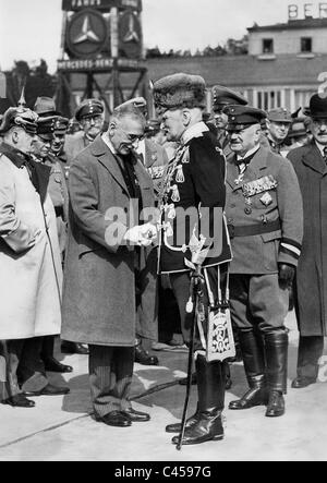 August von Mackensen and Wilhelm Freiherr von Gayl, 1932 Stock Photo