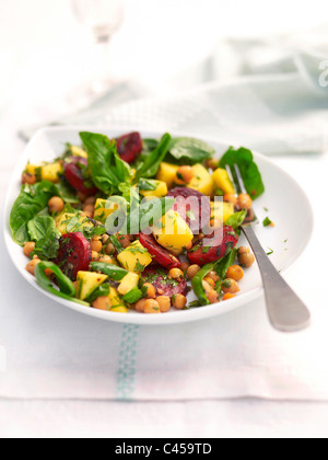 Bowl of chorizo mango salad, close-up Stock Photo