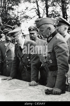 Adolf Hitler with generals studying maps, South Army Group , 1942 Stock ...