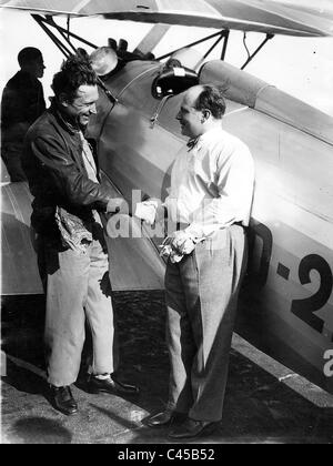 Ernst Udet and Gerhard Fieseler, 1934 Stock Photo