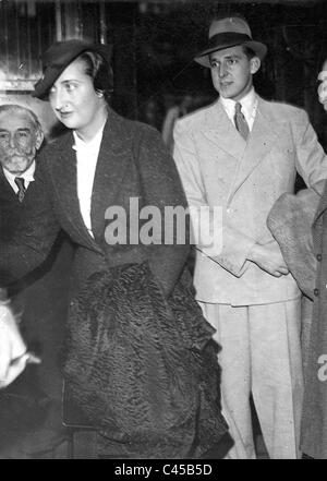 Don Juan of Spain with his wife Maria Stock Photo