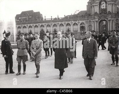 Hitler in front of the Zwinger in Dresden, 1934 Stock Photo