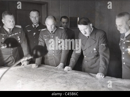 Adolf Hitler with Walther von Brauchitsch, Wilhelm Keitel and Franz Halder, 1941 Stock Photo