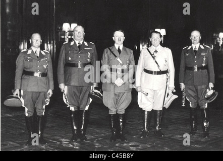 Hitler with generals, 1940 Stock Photo
