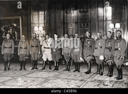 Hitler with generals Stock Photo