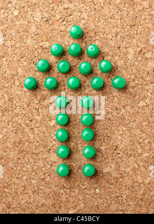 push pin on a cork board Stock Photo