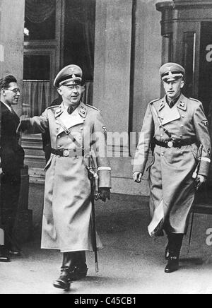 Himmler and Heydrich, 1938 Stock Photo