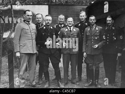 Daluege, Wolff, Himmler, Bonin, Milch, Heydrich, Krueger, Schuetz, 1936 Stock Photo