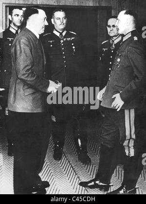Paulus, Hitler, Keitel, Halder, Brauchitsch, at the General Staff of the Army Stock Photo