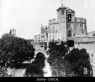 Church in the Ruin of the Christ Knight's Castle Tomar Stock Photo