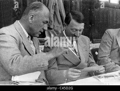 Fritz Todt and Adolf Hitler at Berghof on the Obersalzberg mountain Stock Photo