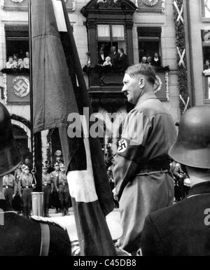 Adolf Hitler during the Nuremberg Rally, 1935 Stock Photo