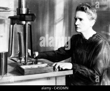 Pierre and Marie Curie in the laboratory Pierre Curie, French Stock ...