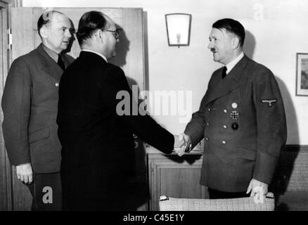 Subhas Chandra Bose at Adolf Hitler Stock Photo